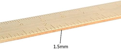 CKLT Zlatni Mesingani lenjir 15 cm, debljina 0,06 inča izdržljivo ravno ravnalo, metalni Bookmark