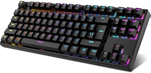 Gim 87 tasteri tastatura za igre TKL mehanička tastatura plavi prekidači RGB kompaktna tastatura