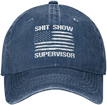 Pauppy Shit-show-supervizor pokloni crni kaubojski šešir bejzbol kapu za kamiondžija za muškarce za muškarce Podesivi na otvorenom snapback šešir