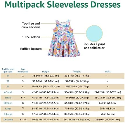 Essentials pletene haljine za djevojčice i malu djecu bez rukava, pakovanje od 2 komada