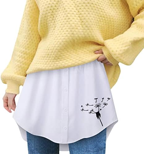Proširivači košulja za žene plus veličine lažni gornji donji Sweep Set pola dužine Mini suknja Casual Funny Tees Extenders