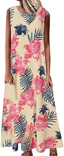 Haljina kratki rukav, žene plus veličine O-izrez cvjetni print Vintage kratki rukav Dugi maxi