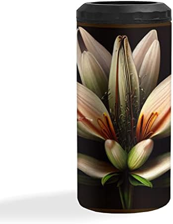 Lily cvjetna umjetnost izolirana tanka može hladnjak - umjetnički dizajn može hladniji - umjetnički izolirani tanak može hladnjak
