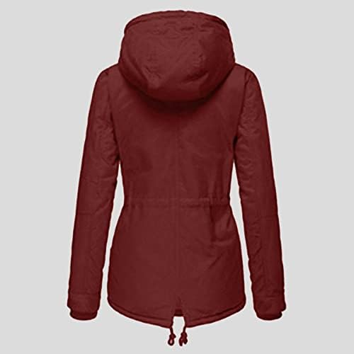 Slatke ženske jakne za jesen žene plus veličine zimski kaput Ženska jakna Debela odjeća plišani oblozi kaput s kaputama