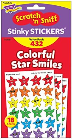 Trend Stinky Stickers raznovrsni paket, Smajli zvijezde, razne boje, 432 / pakovanje