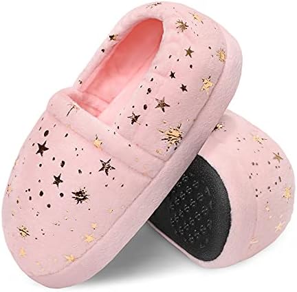 Bigwow dječije papuče za djevojčice elastičnu petu za malu djecu kućne cipele udobne papuče od memorijske