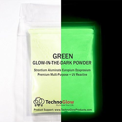 Zeleni sjaj u tamnom i uv prahu - vodootporan 45-60 mikrona