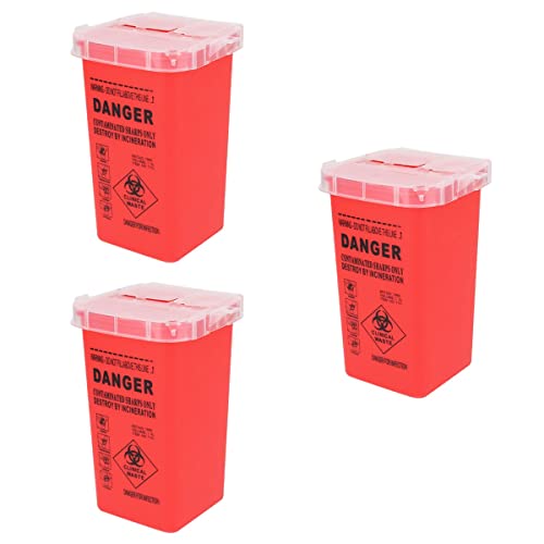 Kontejneri za medicinski otpad doitool 3pcs Sharps Box Needles Sharps dispose container Supplies and Equipment Punction proof Container