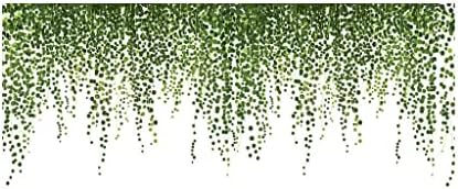 CHANMOL zelena biljka Kućni dekor zidne naljepnice 2 lista piling i štap lišće umjetnički Murali PVC naljepnice