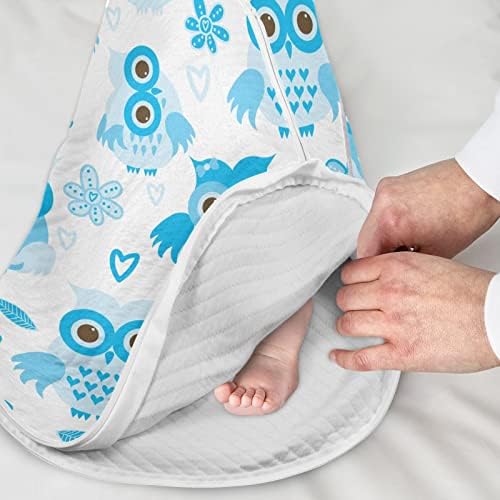 VVFelixl vreća za spavanje za Toddler, Blue Sove Nosivi ćebe za novorođenčad, vrećicu za spavanje za prelazak