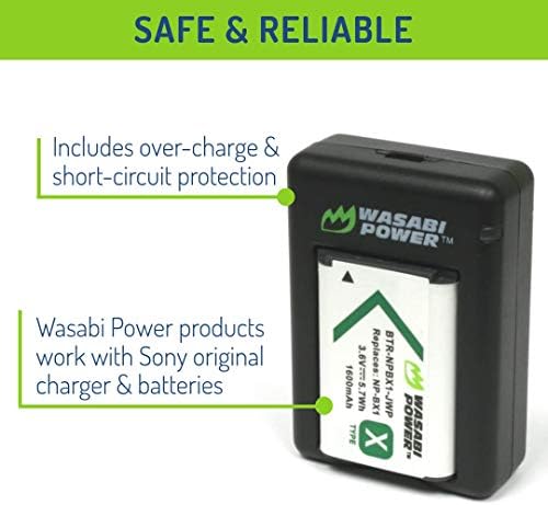 Wasabi Power NP-BX1 baterija i dvostruki USB punjač za Sony NP-BX1 / M8, ZV-1, ZV-1 II, Cyber-shot