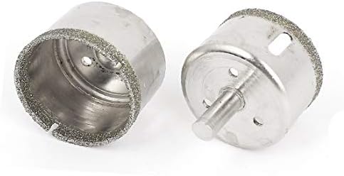 X-DREE 2 kom 45mm dijamantski obloženi burgije alat za rupe za Staklokeramički mermer (2 piezas de broca revestida con diamante de 45 mm taladradora sierra para vidrio de mármol de cerámica