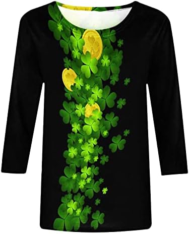 Nova ženska tunika vrhova irska majica ul. Patrick's Dnevna majica Jumper 3/4 Bluza s dugim rukavima Clover Shamrock majice