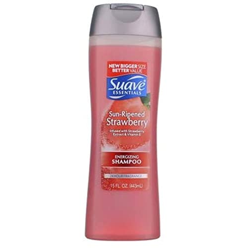 Suave Essentials energizing šampon, jagoda sazrela na suncu, 15 fl oz