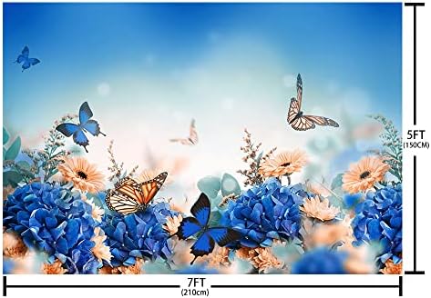 MEHOFOND Butterfly Birthday Photo Backdrop Spring Butterfly baby shower Decorations Banner