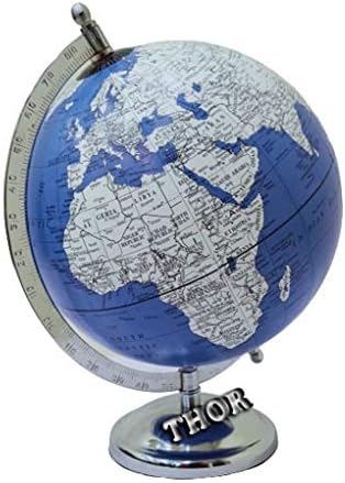 Svjetski globus sa bazom Nautical Globe Designer Map Style Blue 8 Rustic Vintage Home Decor Gifts