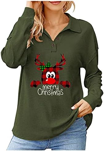 Zimski džemperi za žene Božićni Print opuštene majice klasične atletske majice za trudnice