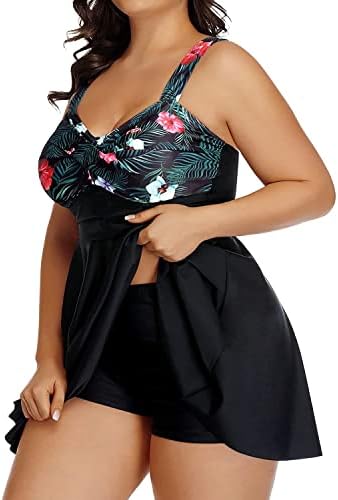 Aqua Eve Plus Veličina Dvodijelni kupaći kostimi za žene Tankini kupaći odijelo Flowy plivačke haljine