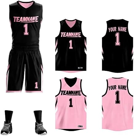 Prilagođeni reverzibilni košarkaški dres personalizirani Štampani Broj imena prazna timska Sportska uniforma za muškarce / dječake