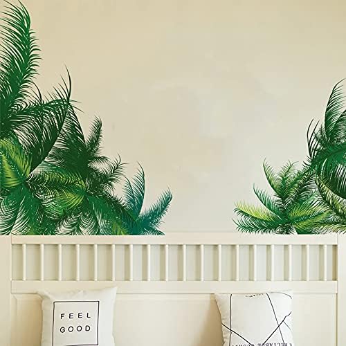 Generički tropski listovi zidne naljepnice Uklonjive zelene palme drvene zidne naljepnice za