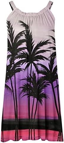 Hawaii sarafan za žene lepršava ljetna Mini haljina bez rukava Scoop vrat haljina na plaži Boho modna tunika haljina Shift haljina