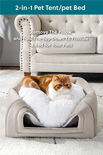 Kreveti za mačke za zatvorene mačke - Srednja kuća za mačke Cat šator mačja pećina sa uklonjivim jastučićem