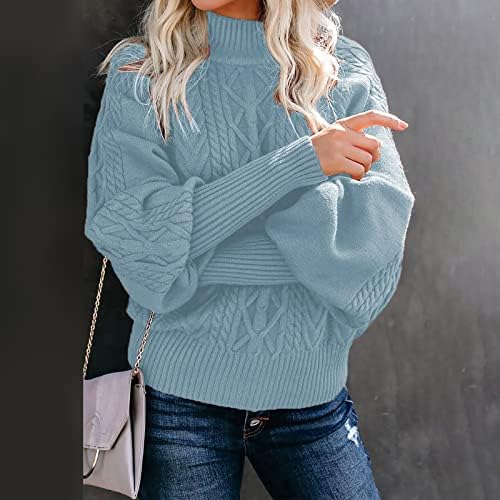 Ženski Crewneck džemper jednobojni džemper Set okruglog vrata topli džemper dugih rukava slatki džemperi