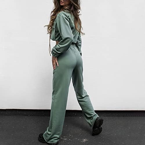 Cokuera ženska modna casual workout Dvije komadne odjeće elegantno puno boje kopče sa zatvaračem