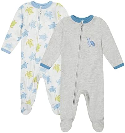 Laura Ashley 2-pakovanje Unisex Footie Pajamas Onete za bebe, Odjeća za dojenčad, Zimska odjeća i PJS Poklon