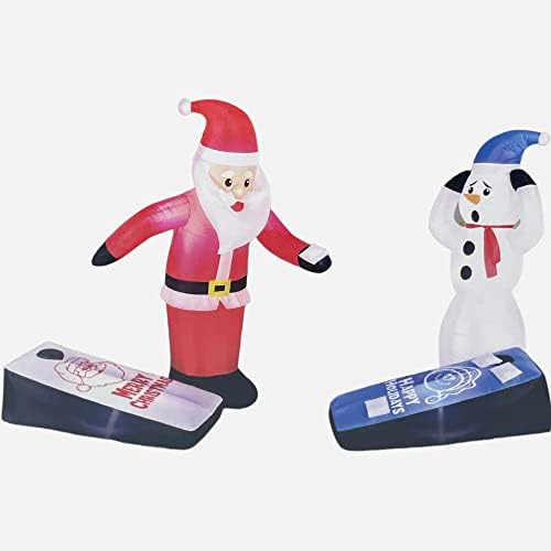 Santa i snjegović igra kukuruz rupa Božić odmor napuhavanje 5 noge sa popravak zakrpe