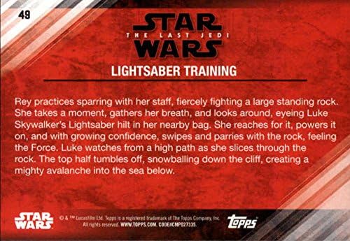 2018 TOPPS Star Wars The Last Jedi Series 2 Blue # 49 LightsABer Training Trgovačka kartica u sirovom stanju