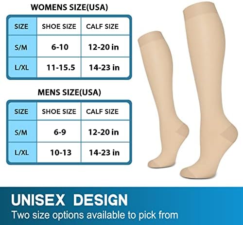 Sunčeving privremene čarape za žene i muške cirkulacije - najbolja podrška za pokretanje medicinskih sestara za oporavak biciklističkim letom