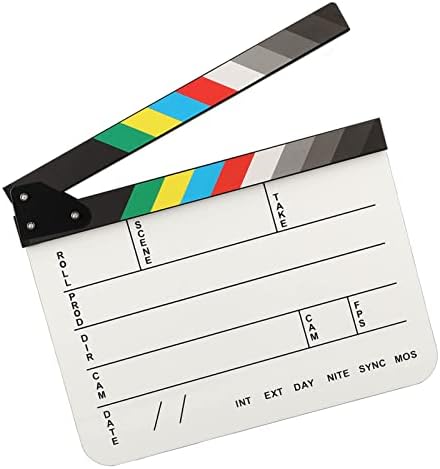 Rekviziti za filmske ploče, akciona scena čvrsta ploča za pljeskanje profesionalni akrilni štapići u boji za suho brisanje za alat za fotografiju