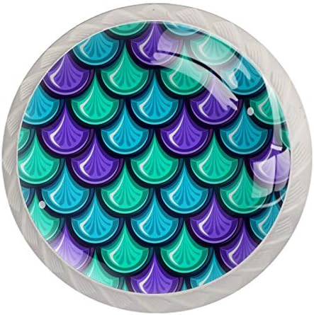 Lagerery komoda dugmad šljokice ljubičasta plava dugmad za fioke Crystal Glass dugmad 4kom okrugla dugmad dizajnirana u boji Toddler 1.38×1.10 IN