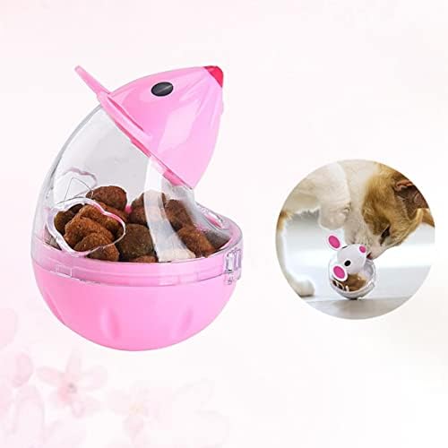 Little Plastic food Drain Pink Cats Toys Dry Dogs, for Cat Feeders Dual Funny Supplies dozator-Tumbler