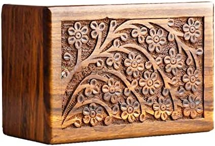 Drvena urna kutija za ljudske pepeo, sahranjivane pogrebne urne, kućne ljubimce, dekorativna urna, dekorativna
