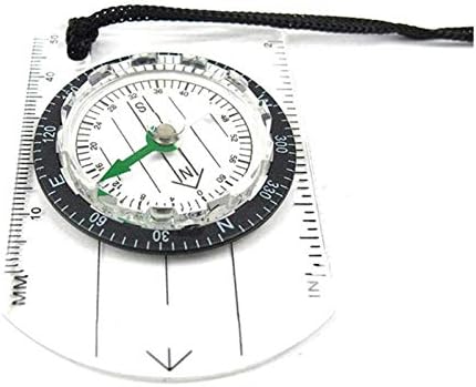 ZCMEB fini navigacijski kompas, vanjski kompas za čitanje karte, lagana mapa vladar, orijenting