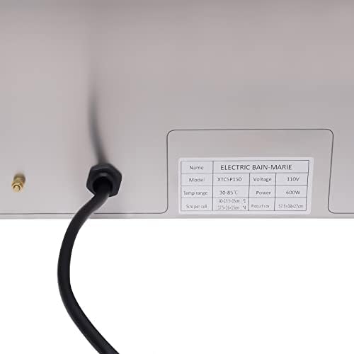 Električni komercijalni grijač hrane 5 tiganja, Bain Marie Bife ploča od nerđajućeg čelika sa kontrolom Temperature,
