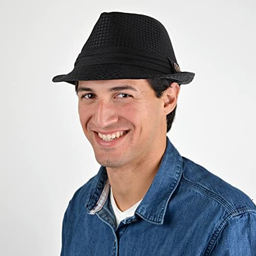 WESTEND Unisex kratki obod Fedora-šeširi za muškarce & amp; žene + Panama šeširi & slamnati šeširi