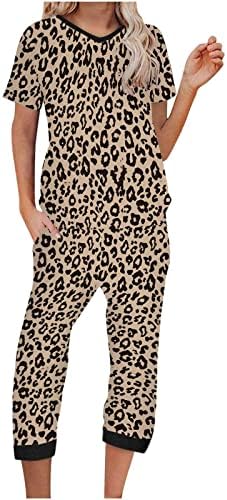Amikadom pantalone za juniore Ljeto Jesen Peony Leopard cvjetni print Capri ravno hlače za noge Teen