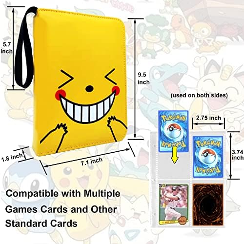 Card card držač Pokemon kartice, MARVIA držač za trgovačke kartice 4 džepa-55 rukava-Fit 440 karata Pokemon