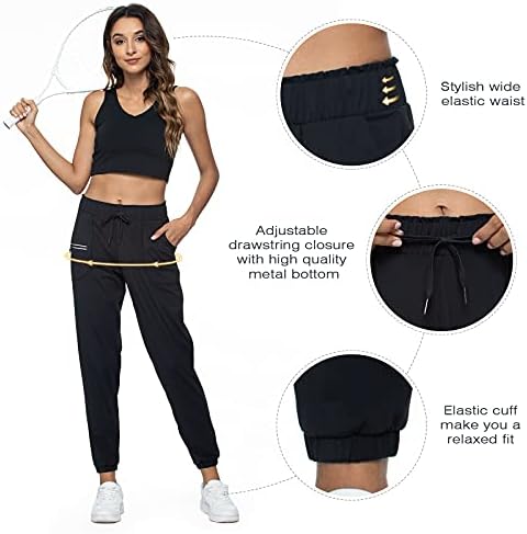 Haowind Joggers za žene s džepovima elastični struk trening sportske hlače za teretanu udobne Lounge yoga