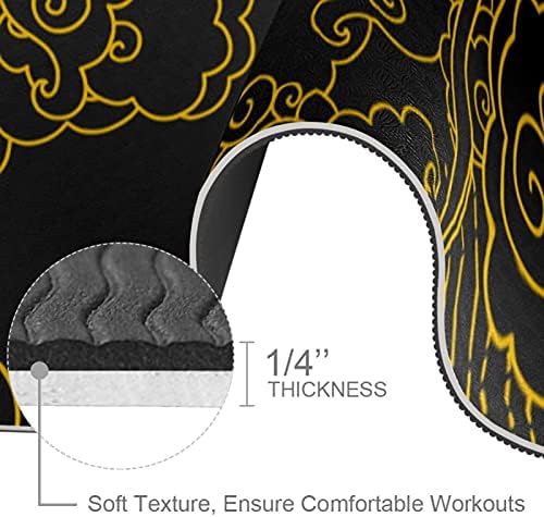 Siebzeh Vintage Boho Sun Moon Clouds Premium Thick Yoga Mat Eco Friendly Rubber Health & amp; fitnes Non