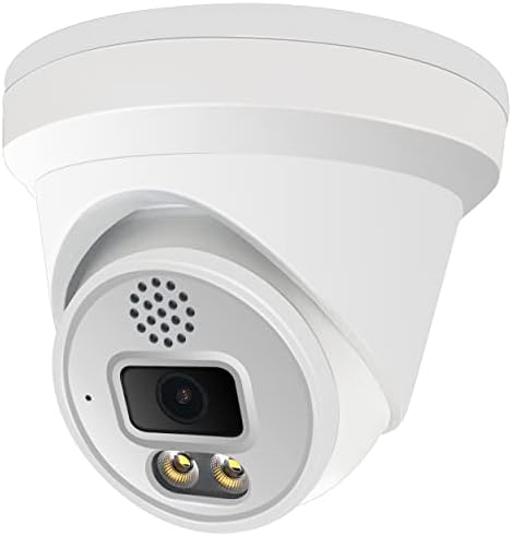 5MP puna noćna vidna kamera s vidljivom kupolom s vidljivim bijelim LED svjetlima, 2,8 mm, ugrađenim mikrofom, utikač i igrati kompatibilan sa Hikvision NVR, paketom sa držačem DS-1273ZJ-130-TRL zidne nosače