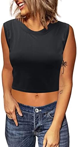 Annhoo Girls Sport Yoga Bluzes Bluze bez rukava Camisole Vest Crewneck Corset Bustier Camisole Tenk Basic Bluze