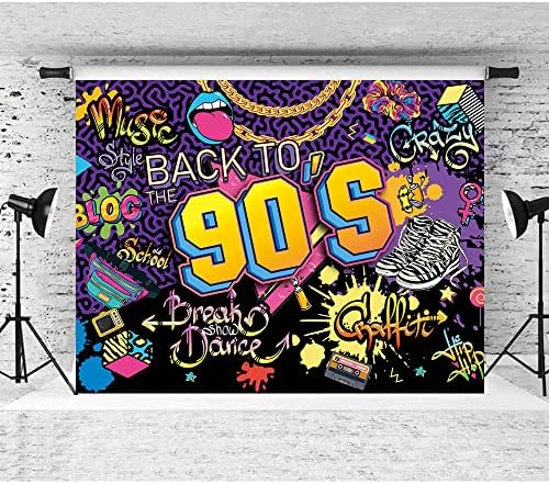 90-ova Retro Hip Hop pozadina za zabavu, Povratak na 90-ov Hip Hop Grafiti zid od cigle modna zabava