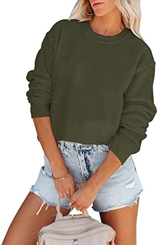 Yuccalley ženska dukserica dugih rukava casual pulover posade izrez