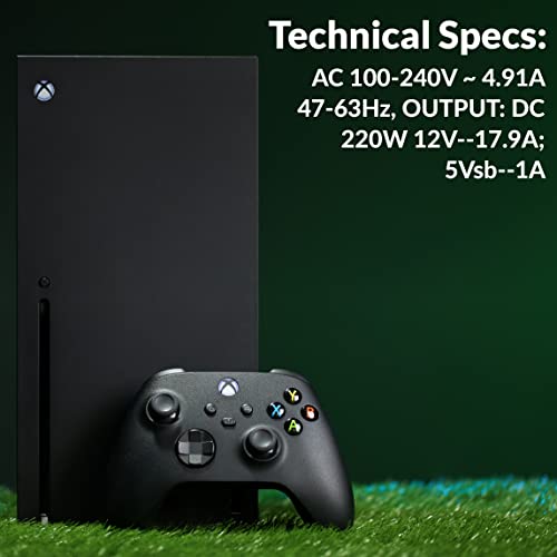 Zamjena za Xbox One napajanje - 2023 USA verzija za Xbox 1 kabl za napajanje - Ultra Tihi nasljednik za originalni Xbox 1 Napajanje od opeke naizmeničnu punjač AC adapter - 100-240V - izlaz DC 220W 12 Volt