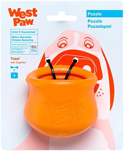 West Paw Zogoflex Toppl tretiraju paket igračaka za pse - Interaktivne žvakačke igračke za pse - igračka za pse za umjerene žvakače, dohvaćanje, ulov - drži kibble, poslastice, male 3 , baka Smith, mandarina