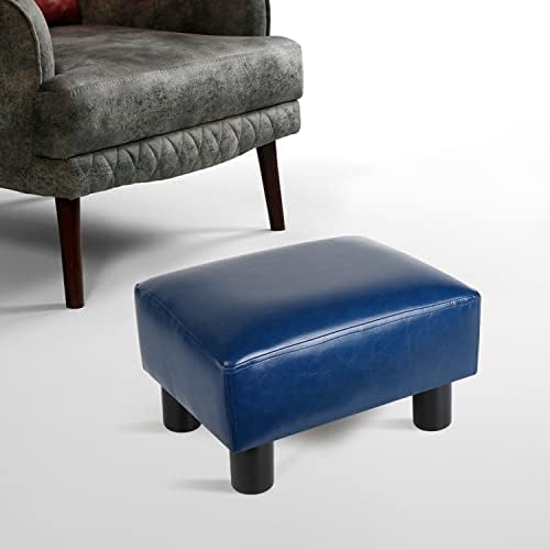 GRUNEN WOLKEN oslonac za noge mala otomanska stolica pu umjetna koža moderna pravougaona Sjedalica za noge, Kraljevsko plava